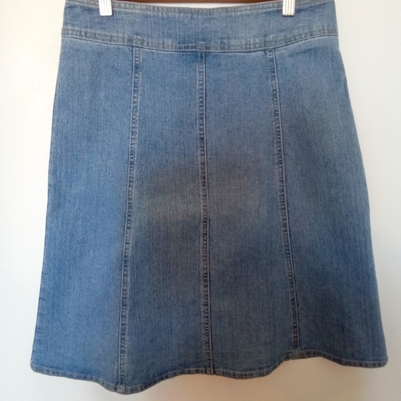 CAbi Aline Faded Wash Denim Skirt - Picture 9 of 15